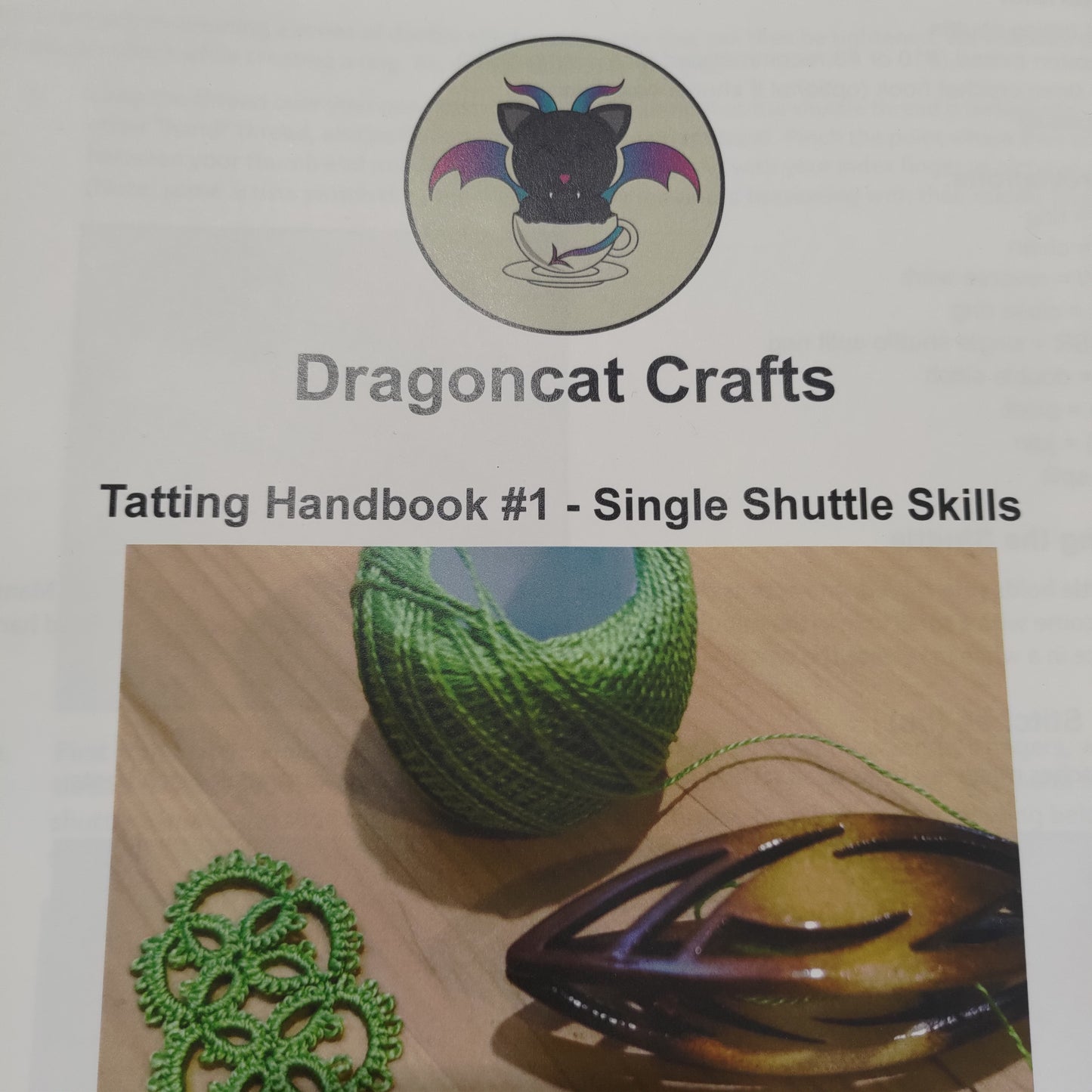 Tatting Handbook #1 - Single Shuttle Skills