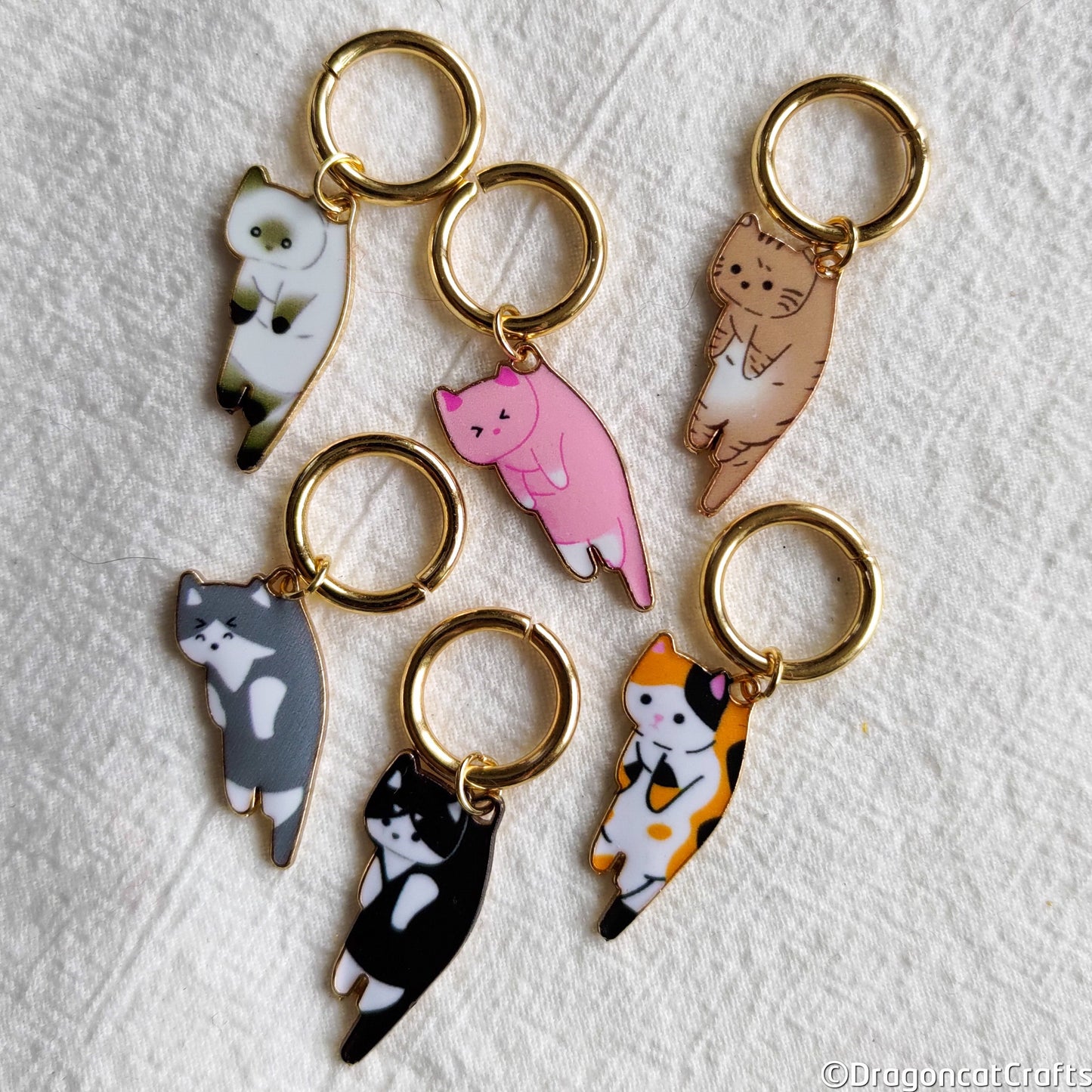 Scruffed Kitten Stitch Markers - Set of 3