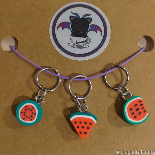 Watermelon Stitch Markers - Set of 3 🍉