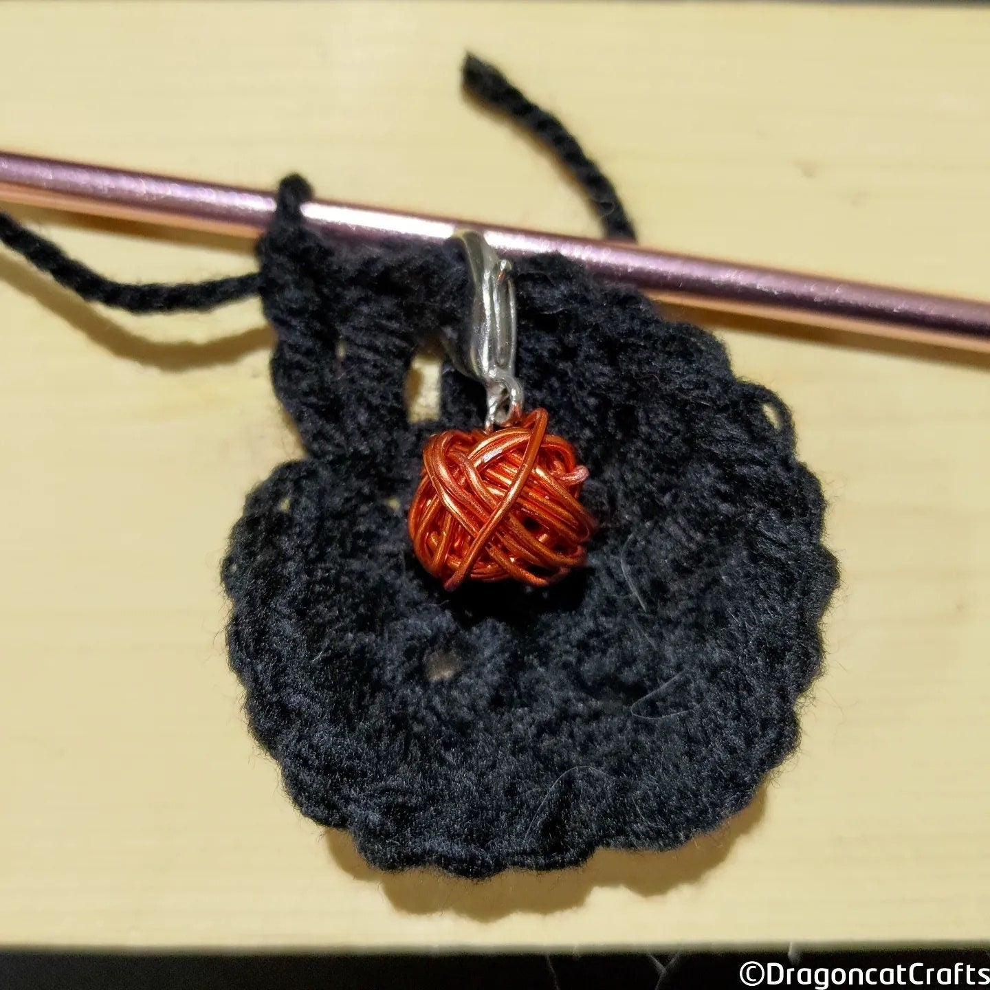 Wire Yarn Ball Stitch Markers - 3 Large