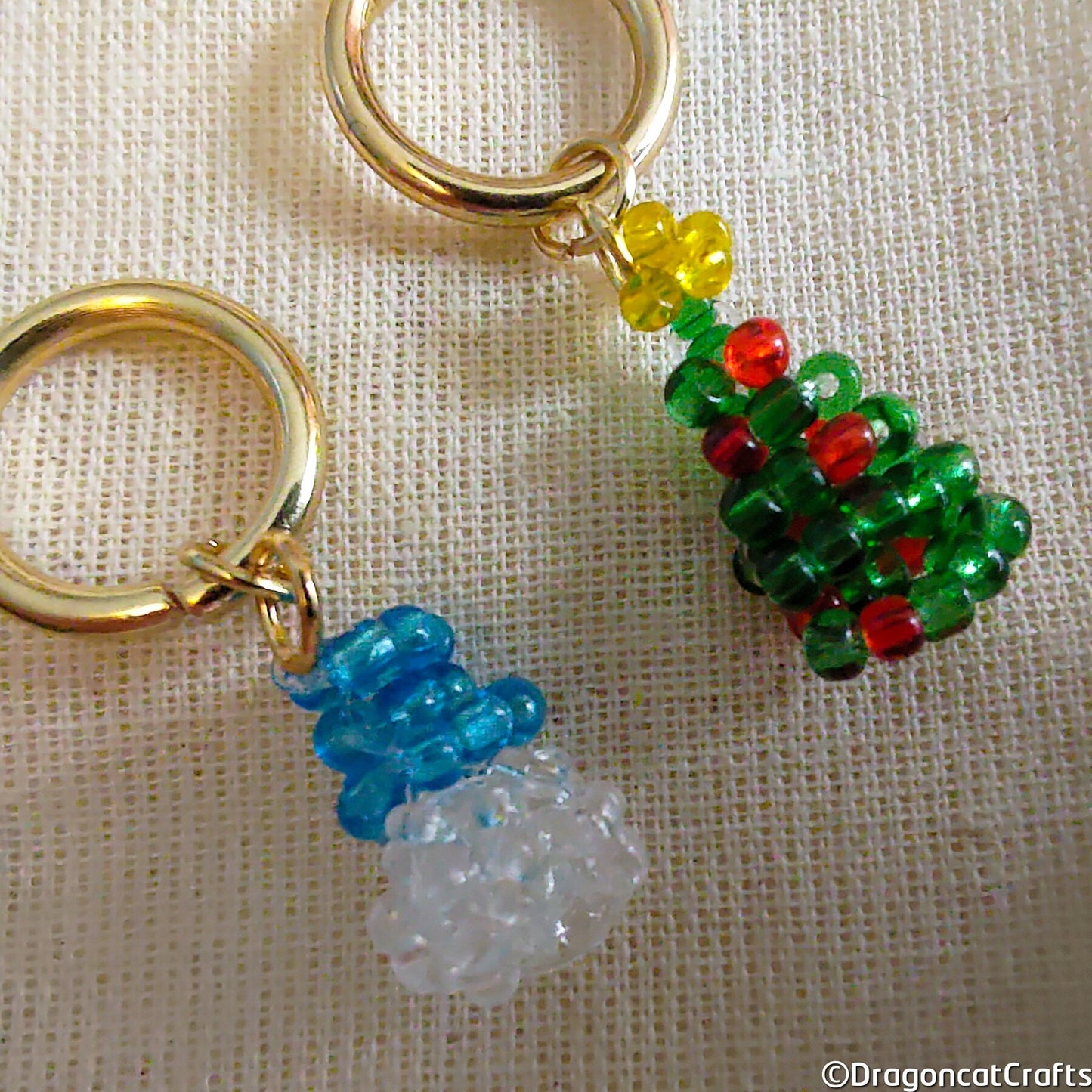 Beaded Holiday Stitch Markers - Set of 3