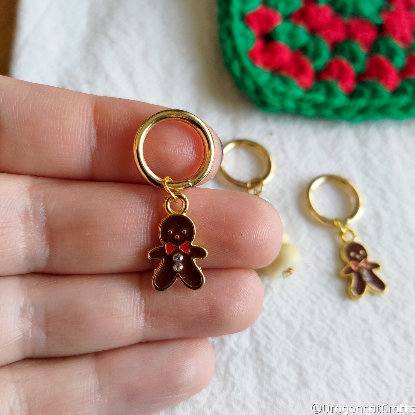 Gingerbread & Snowman Stitch Markers - Set of 3