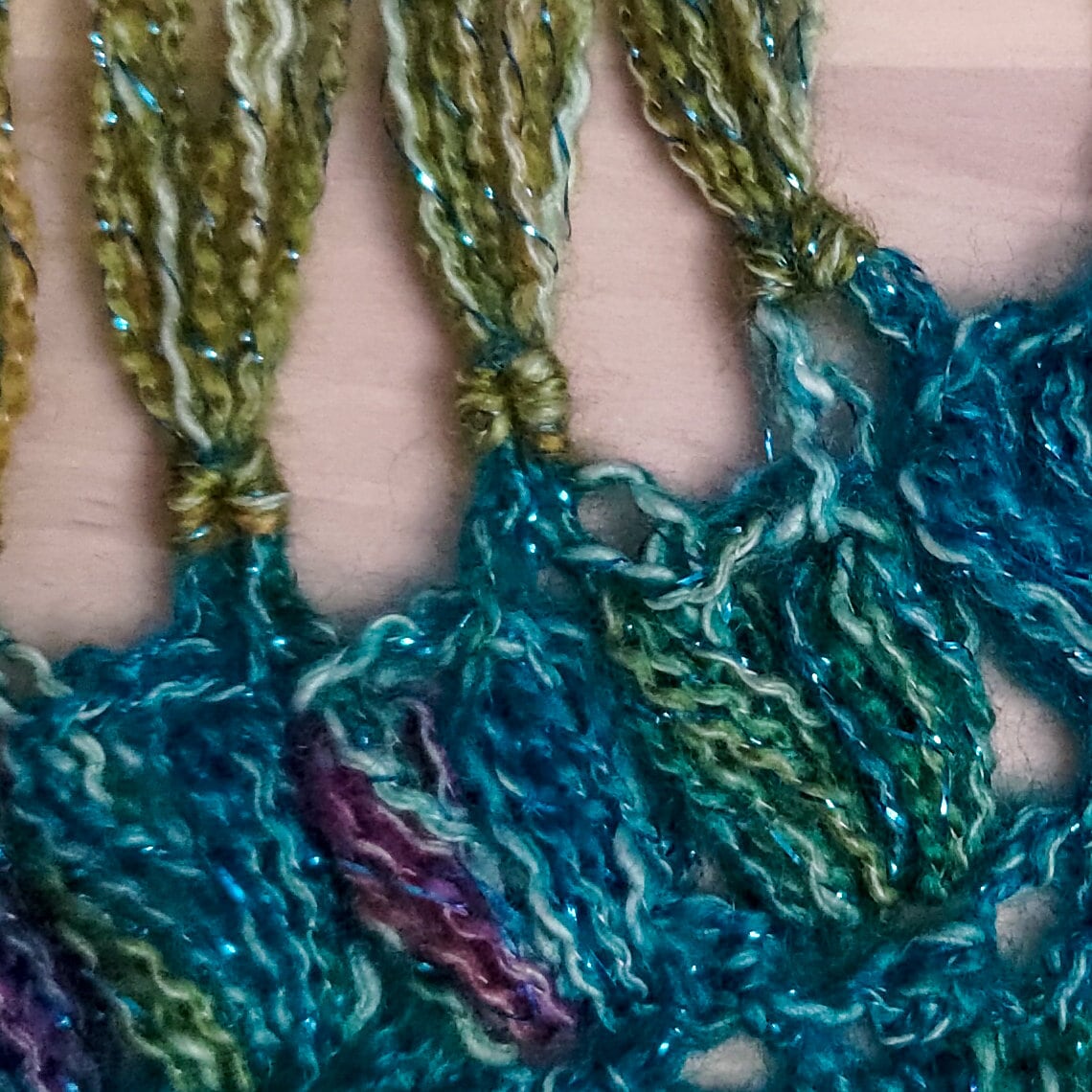 Broomstick Lace Triangle Shawl
