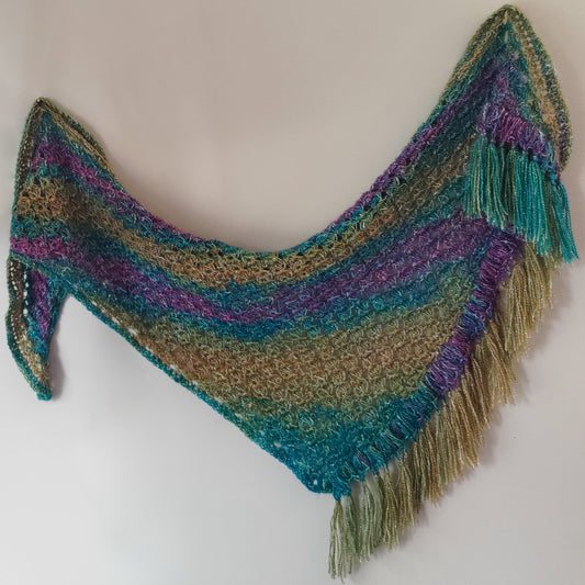 Broomstick Lace Triangle Shawl